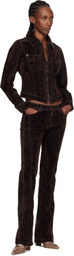 KNWLS Brown Flock Jeans