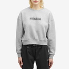 Napapijri Women's Box Cropped Sweat in Med Grey Mel