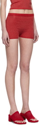 Isa Boulder Red Knitted Malley Shorts