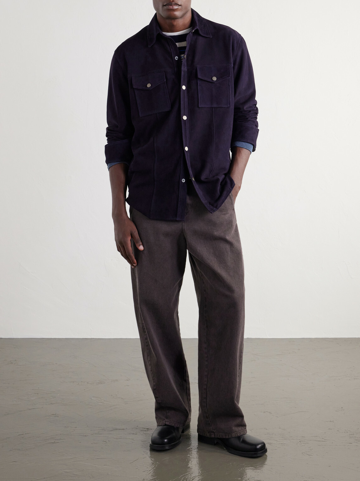 Altea - Suede Jacket - Blue