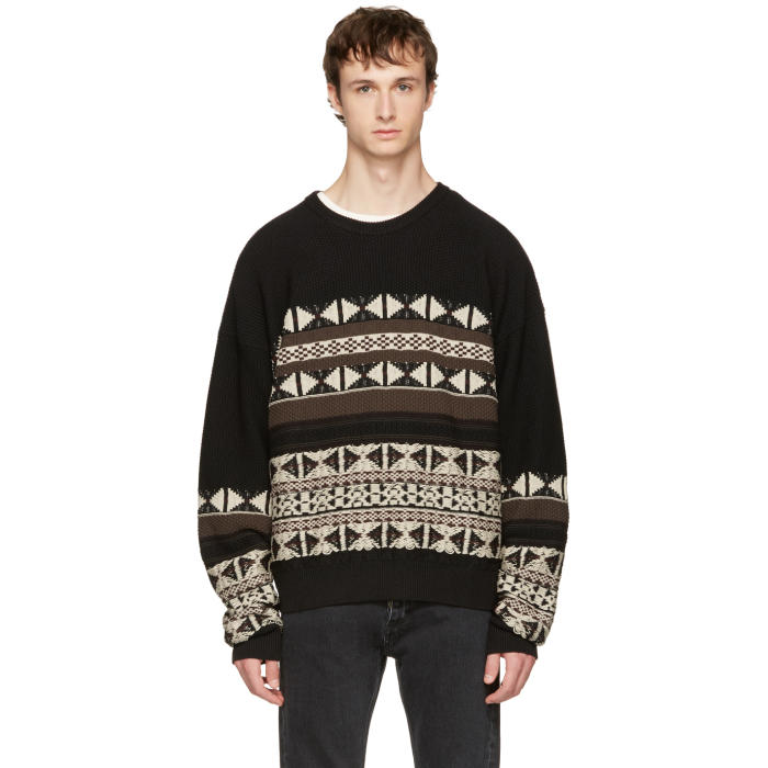 Photo: Maison Margiela Black Fair Isle Sweater