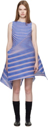 ISSEY MIYAKE Navy Generic Stripes Machine Pleats Minidress