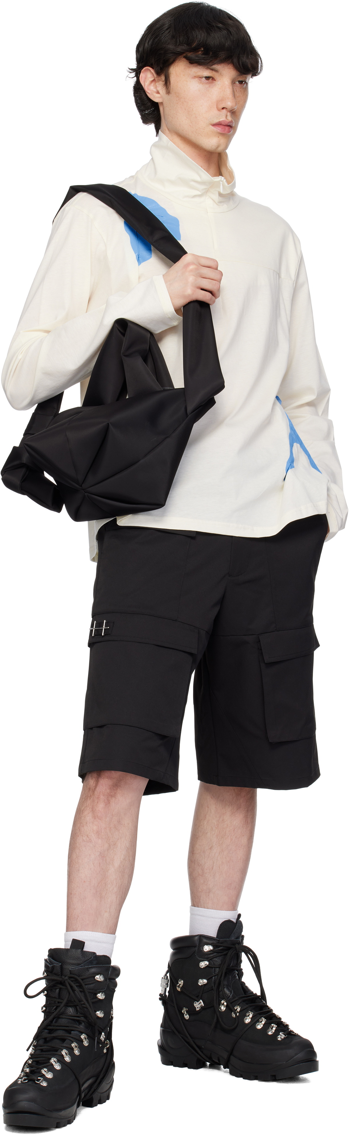 Côte&Ciel Black Amu Mini Sleek Nylon Tote
