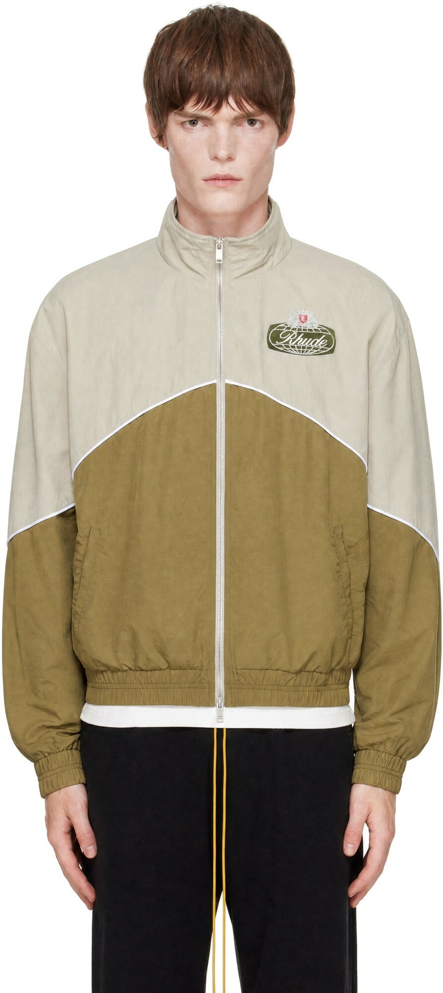 Rhude Khaki Desert Racing Track Jacket