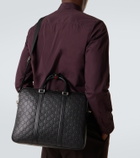 Gucci GG Emblem debossed leather briefcase
