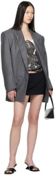 The Attico Black Belted Miniskirt
