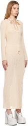 Casablanca Off-White Cutout Maxi Dress