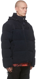 The North Face Navy Down Sherpa Nuptse Jacket