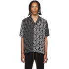 Rhude Black Bandana Panel Hawaiian Shirt