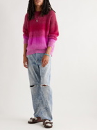 Isabel Marant - Drussellh Dégradé Striped Mohair-Blend Sweater - Pink