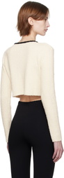 Kijun Off-White Crochet Knit Cardigan