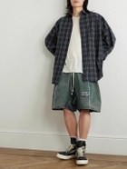 RRR123 - Father Pontius Wide-Leg Belted Cotton Shorts - Gray