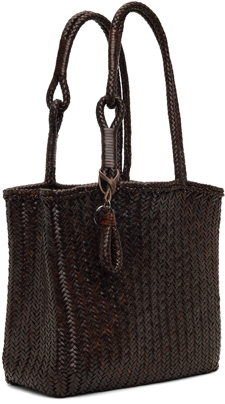 LEMAIRE Brown Medium Chevron Tote Lemaire