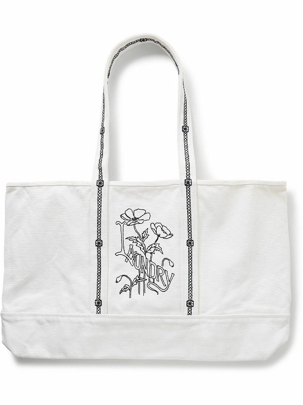 Photo: BODE - Laundry Logo-Embroidered Cotton-Canvas Tote Bag