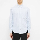 Gitman Vintage Men's Oxford Stripe Shirt in White/Blue