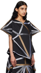 132 5. ISSEY MIYAKE Black Dimensions Blouse