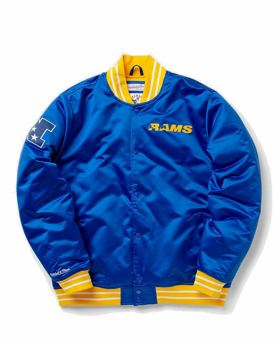Photo: Mitchell & Ness Nfl Heavyweight Satin Jacket Los Angeles Rams Blue - Mens - College Jackets/Team Jackets