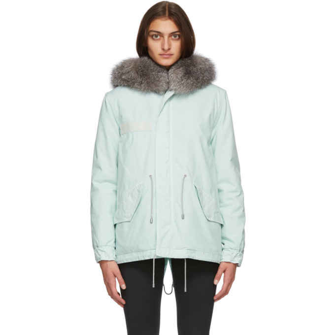 Photo: Mr and Mrs Italy Blue Fur Mini Parka