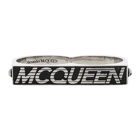 Alexander McQueen Silver Logo Double Ring
