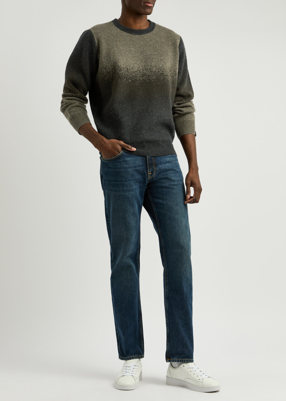 Rag & Bone Downing Dégradé Wool-blend Jumper Green