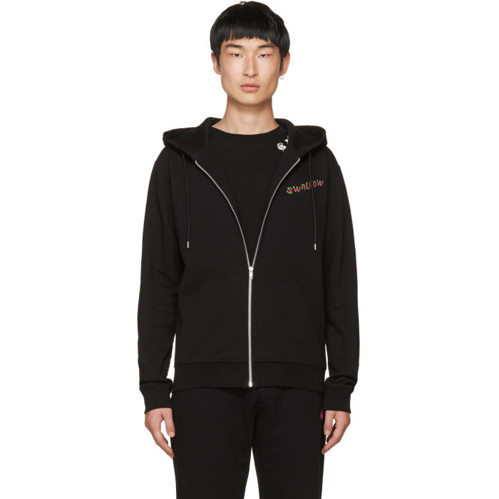 Photo: McQ Alexander McQueen Black Swallow Clean Zip Hoodie