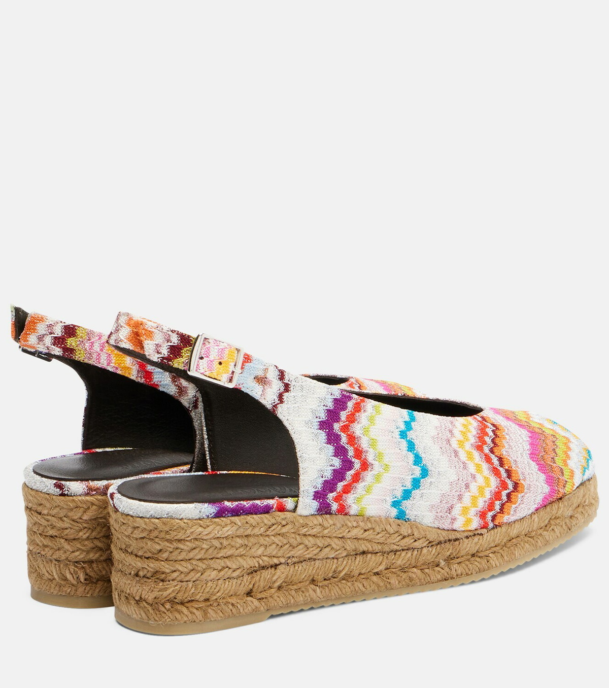 Missoni Joy 30 Zigzag lamé espadrille wedges