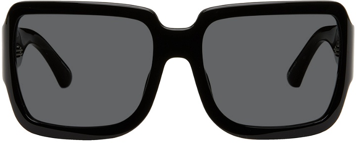 Photo: Dries Van Noten Black Linda Farrow Edition Oversized Sunglasses