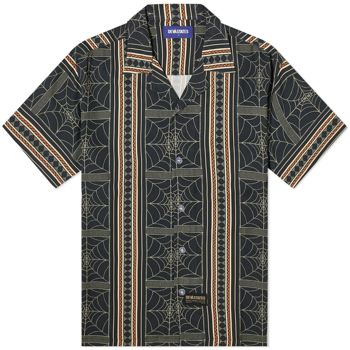 Photo: Deva States Men's Cobweb Short Sleeve Vacation Shirt in Multi