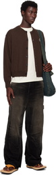 We11done Brown Single Patch Cardigan