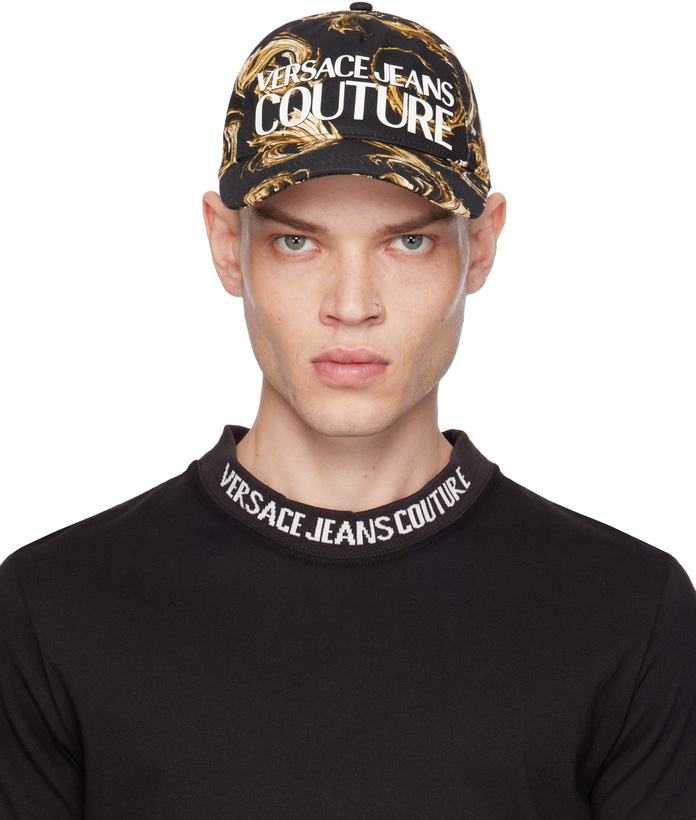 Photo: Versace Jeans Couture Black Chromo Couture Logo Baseball Cap