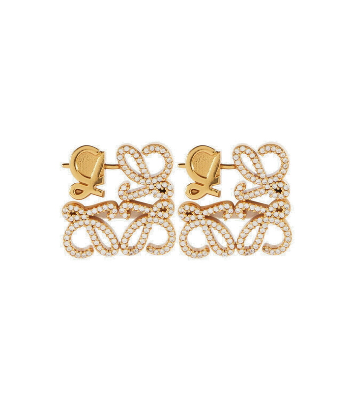 Photo: Loewe - Anagram crystal-embellished earrings