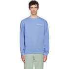 Eckhaus Latta Blue Logo Crewneck Sweatshirt