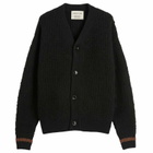 A Kind of Guise Men's Khuder Knit Cardigan in Black Boucle