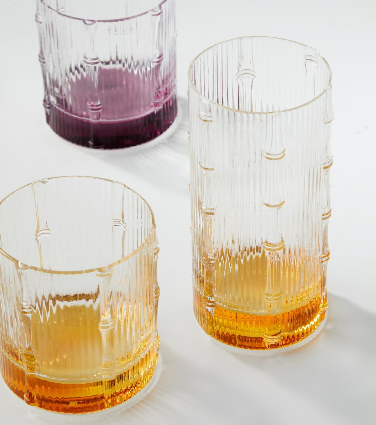 La DoubleJ Bamboo set of 2 crystal highball glasses