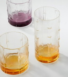 La DoubleJ Bamboo set of 2 crystal highball glasses