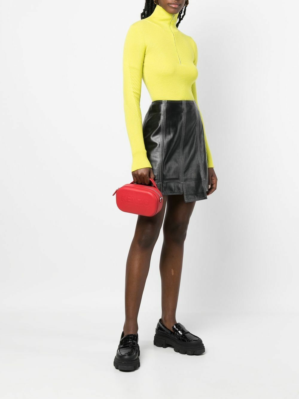 KENZO - Small Leather Crossbody Bag Kenzo