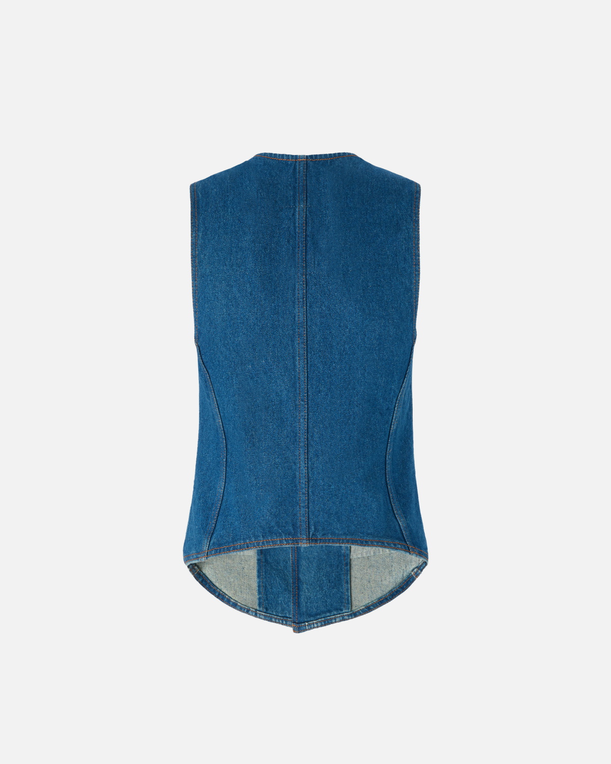 Pinko Reimagine By Pinko X Patrick Mc Dowell Slim Fitting Denim Waistcoat Rinse Wash