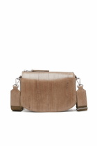 Diesel 1DR-Camera bag in eel-effect leather - Crossbody Bags Mens in Brown