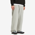 Nike Men's Swoosh Fleece Pant in Heather Grey/White