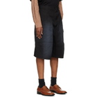 We11done Black Washed Bermuda Cargo Shorts