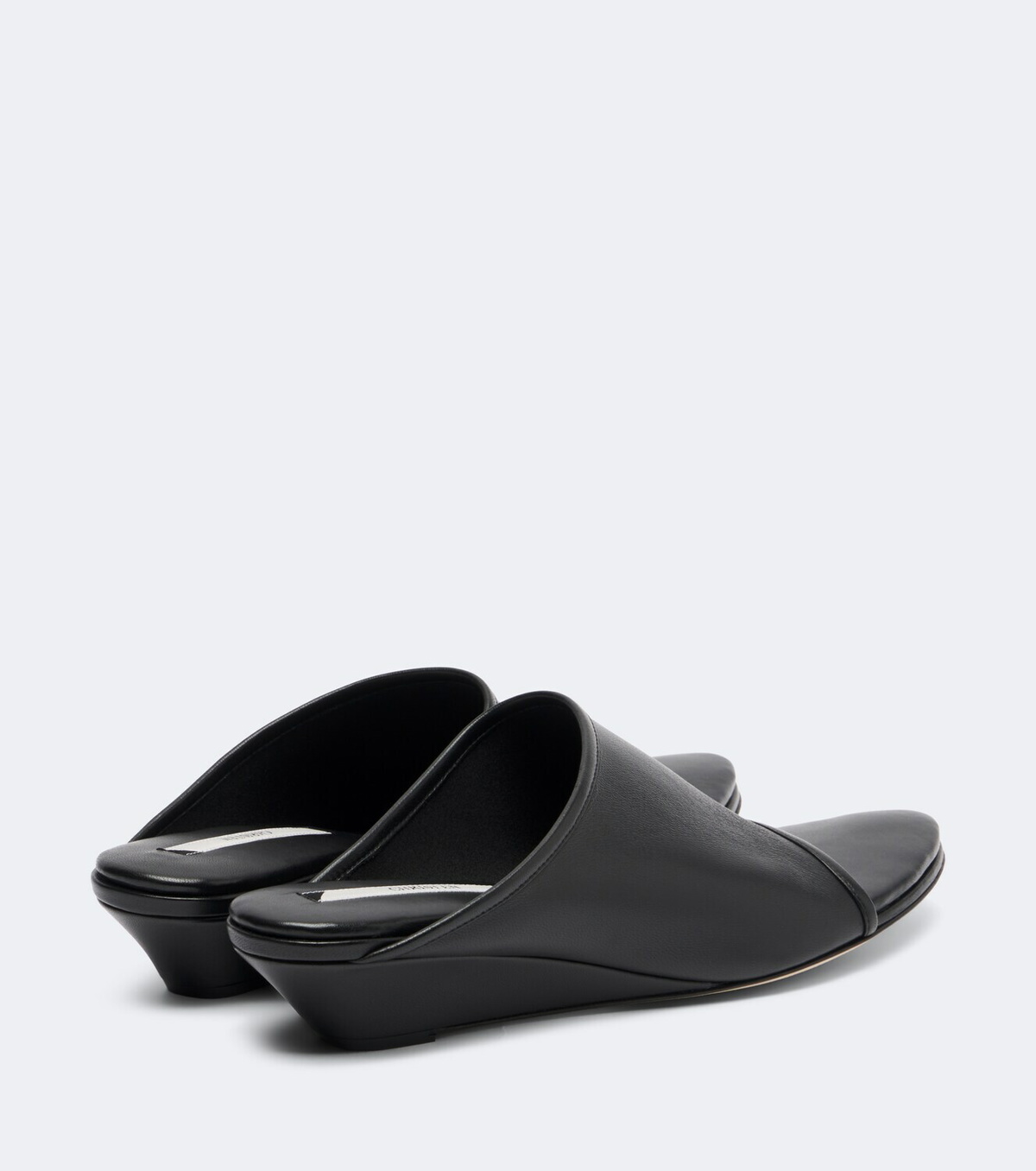 Christen Stretch leather wedge mules