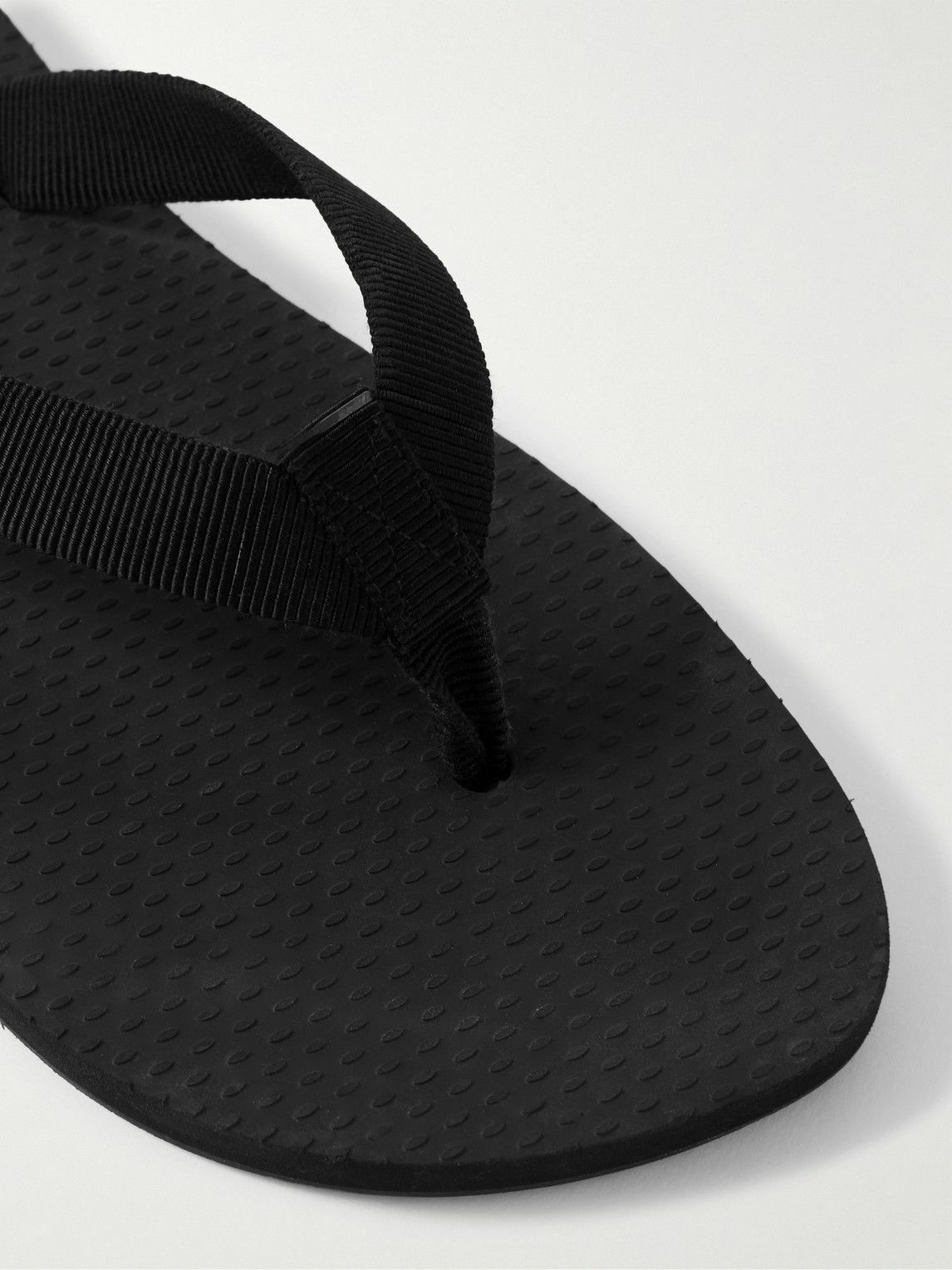 The Row - Dune Grosgrain Flip Flops - Black The Row