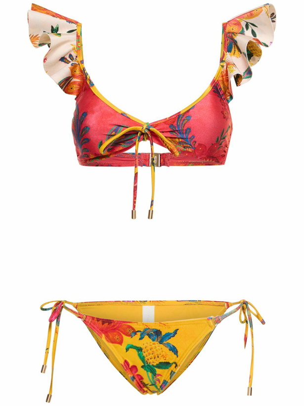 Photo: ZIMMERMANN Ginger Floral Bikini Set with Ruffles