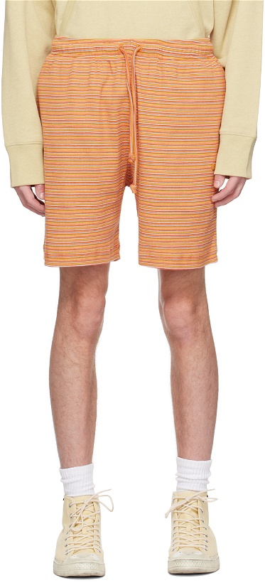 Photo: Acne Studios Orange Striped Shorts