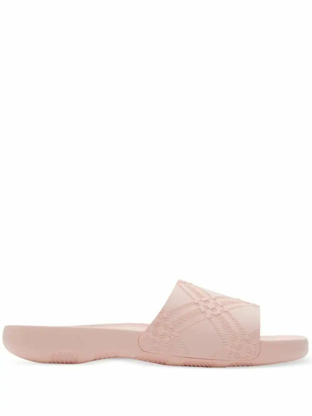 サンダル・ミュール Burberry pink monogram furley slides Burberry Pink Monogram Furley Slides Burberry