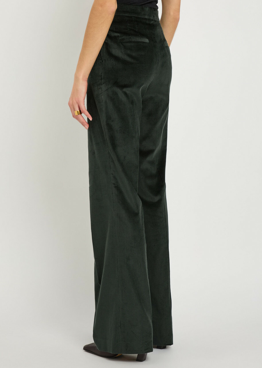 Gabriela Hearst Vesta Straight-leg Corduroy Trousers Green