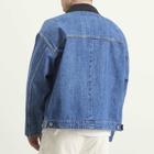 NOMARHYTHM TEXTILE Men's Bandana Embroidery Denim Jacket in Indigo/White