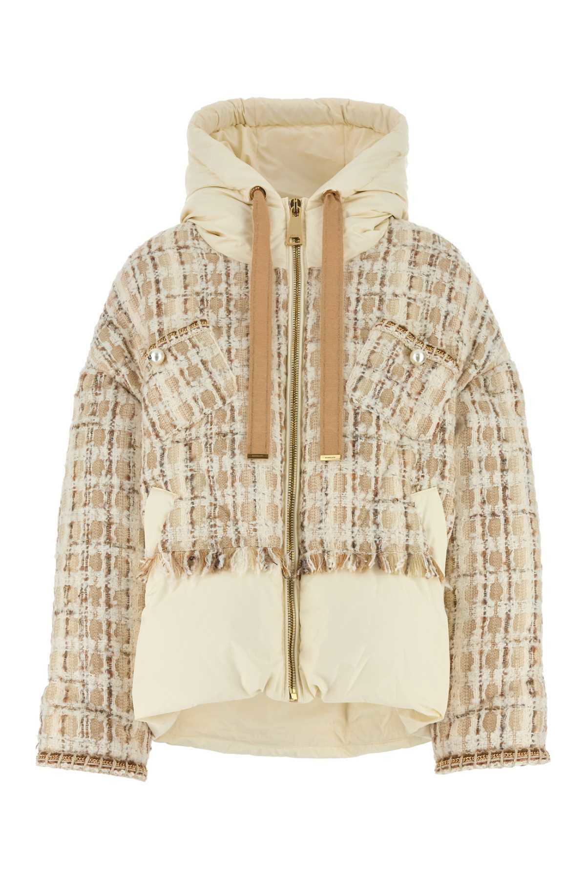 ダウンジャケット・コート KHRISJOY Embroidered tweed down jacket Khrisjoy Embroidered Tweed Down Jacket Khrisjoy