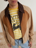 Valentino Garavani - Striped Printed Cotton-Jersey T-Shirt - Yellow
