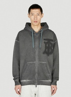 Burberry - Logo Patch Hooded Sweatshirt in Grey